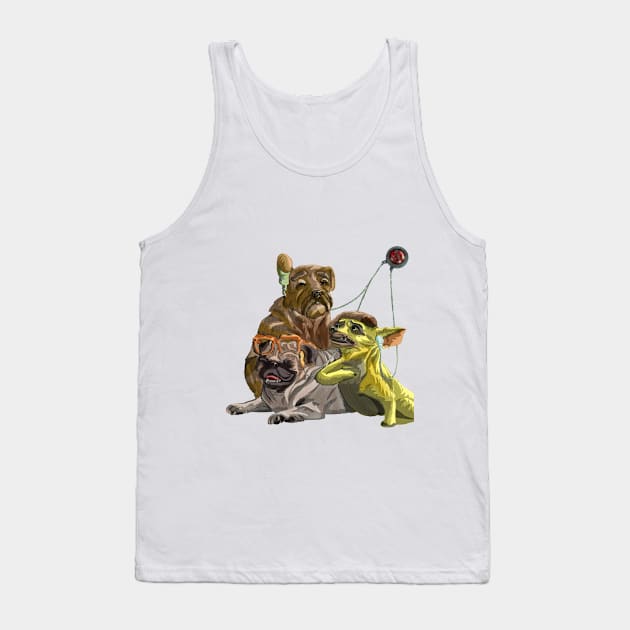 Dogs listening to the beat of their owners' hearts Tank Top by Mardoi